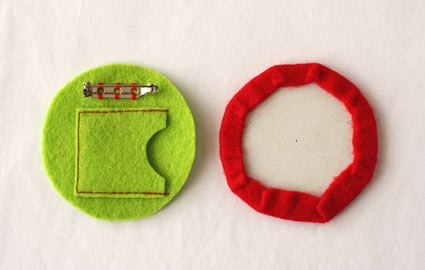felt dahlia brooch