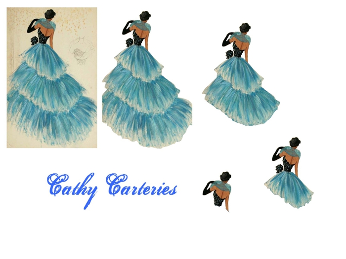 femme robe ? volant bleu (700x525, 137Kb)