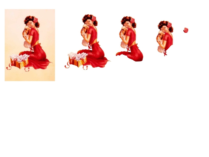 femme rouge au chien (700x525, 73Kb)