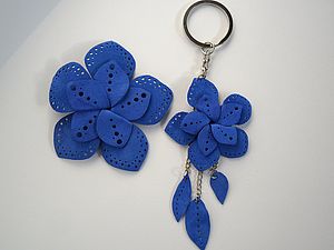 Заколка и брелок из велюра по одной выкройке | Ярмарка Мастеров - ручная работа, handmade