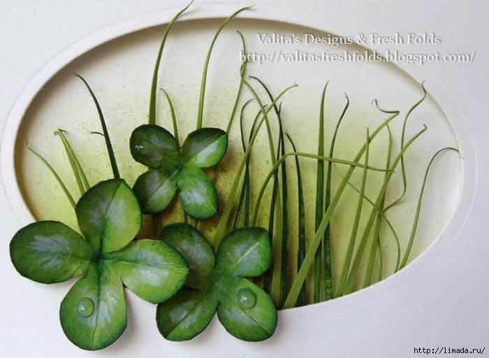 Lucky clover st patrick's day card2 (700x512, 253Kb)
