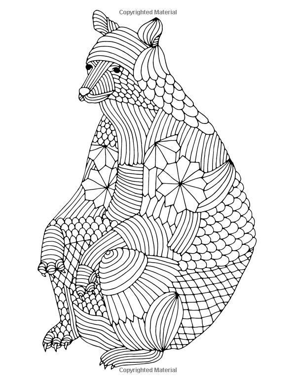 Awesome Animals: A Stress Management Coloring Book For Adults: Adult Coloring Books: 