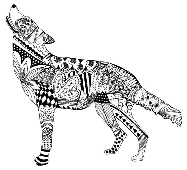 Zentangle Wolf: 